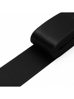 Bidoluhobi Saten Kurdele 4 cm x 10 mt Siyah