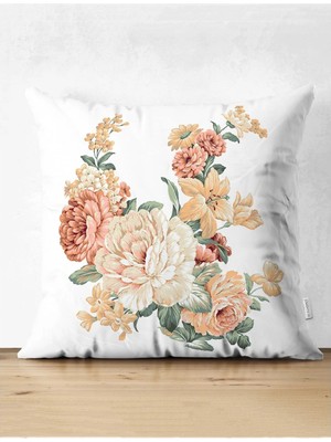 Rem Home Rengirenk Dekoratif Kırlent Kılıfı Sarı Modern 43 x 43 cm Salon Koltuk Kanepe Yastık Kılıfı