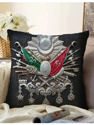 Rem Home Rengirenk Dekoratif Kırlent Kılıfı 43 x 43 cm Salon Koltuk Kanepe Yastık Kılıfı