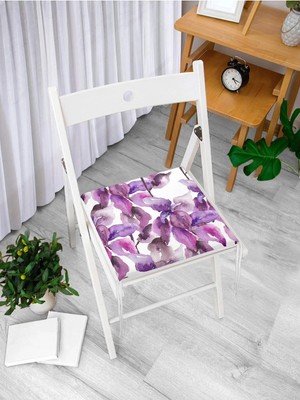 Rem Home Rengirenk Dekoratif Sandalye Minderi Yaprak 40 x 40 cm Mutfak Balkon Oturma Minderi