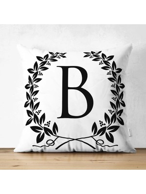 Rem Home Rengirenk Dekoratif Kırlent Kılıfı Beyaz Modern 43 x 43 cm Salon Koltuk Kanepe Yastık Kılıfı