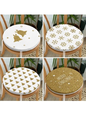 Rem Home Rengirenk Dekoratif Sandalye Minderi Modern Yuvarlak 40 x 40 cm Mutfak Balkon Oturma Minderi