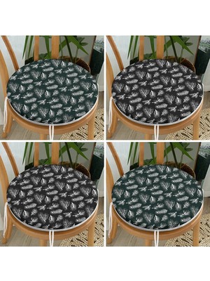 Rem Home Rengirenk Dekoratif Sandalye Minderi Modern Yuvarlak 40 x 40 cm Mutfak Balkon Oturma Minderi
