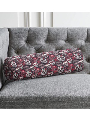 Rem Home Rengirenk Dekoratif Kırlent Kılıfı Sarı 60 x 20 cm Salon Koltuk Kanepe Yastık Kılıfı