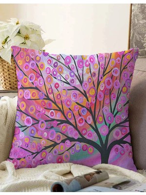 Rem Home Rengirenk Dekoratif Kırlent Kılıfı 43 x 43 cm Salon Koltuk Kanepe Yastık Kılıfı