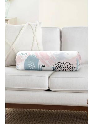 Rem Home Rengirenk Dekoratif Kırlent Kılıfı Gri 60 x 20 cm Salon Koltuk Kanepe Yastık Kılıfı