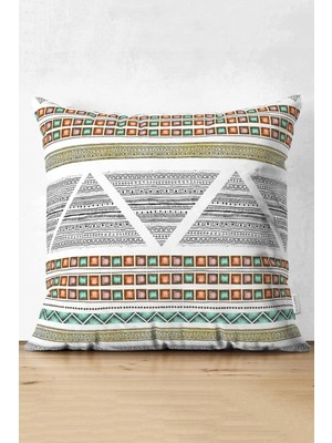 Rem Home Rengirenk Dekoratif Kırlent Kılıfı Sarı 43 x 43 cm Salon Koltuk Kanepe Yastık Kılıfı