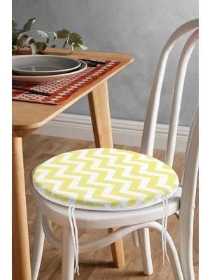 Rem Home Rengirenk Dekoratif Sandalye Minderi Modern Yuvarlak 40 x 40 cm Mutfak Balkon Oturma Minderi
