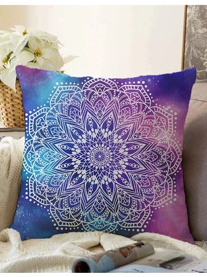 Rem Home Rengirenk Dekoratif Kırlent Kılıfı Beyaz 43 x 43 cm Salon Koltuk Kanepe Yastık Kılıfı