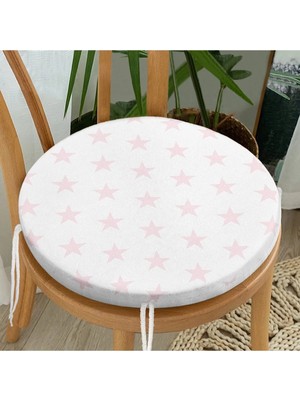 Rem Home Rengirenk Dekoratif Sandalye Minderi Modern Yuvarlak 40 x 40 cm Mutfak Balkon Oturma Minderi