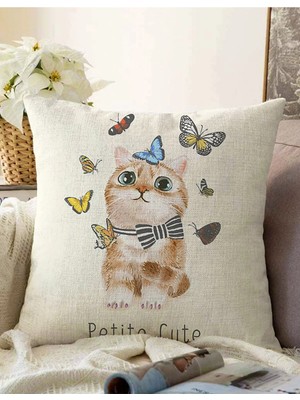 Rem Home Rengirenk Dekoratif Kırlent Kılıfı Modern 43 x 43 cm Salon Koltuk Kanepe Yastık Kılıfı