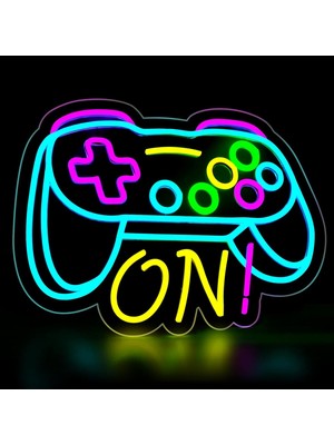 Gamer Neon Tabela Erkek Çocuk Oyun Odası Yatak Odası Duvar Dekoru, Genç Çocuklar Için Hediyele