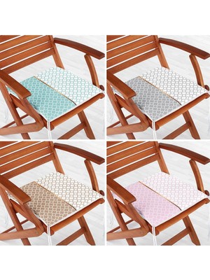 Rem Home Rengirenk Dekoratif Sandalye Minderi 40 x 40 cm Mutfak Balkon Oturma Minderi