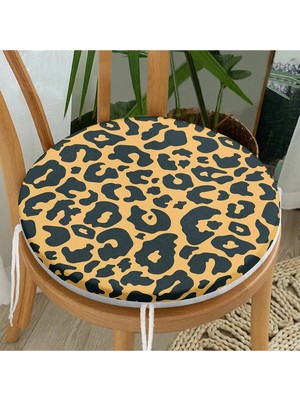 Rem Home Rengirenk Dekoratif Sandalye Minderi Geometrik Yuvarlak 40 x 40 cm Mutfak Balkon Oturma Minderi