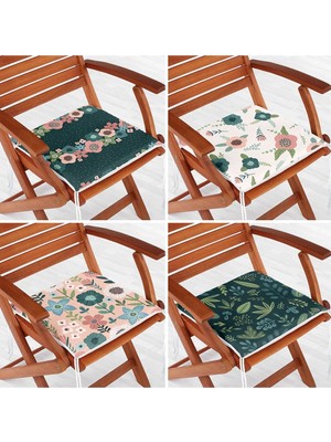 Rem Home Rengirenk Dekoratif Sandalye Minderi Modern 40 x 40 cm Mutfak Balkon Oturma Minderi
