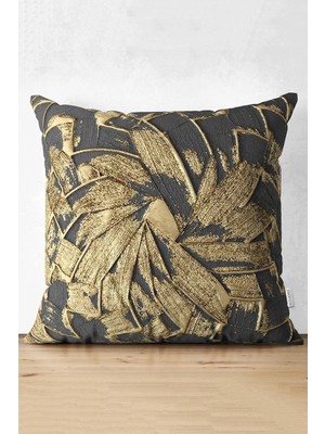 Rem Home Rengirenk Dekoratif Kırlent Kılıfı Sarı 43 x 43 cm Salon Koltuk Kanepe Yastık Kılıfı