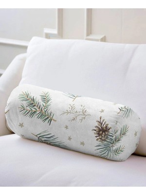 Rem Home Rengirenk Dekoratif Kırlent Kılıfı Beyaz 60 x 20 cm Salon Koltuk Kanepe Yastık Kılıfı
