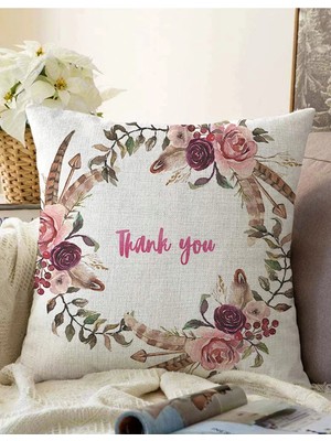 Rem Home Rengirenk Dekoratif Kırlent Kılıfı 43 x 43 cm Salon Koltuk Kanepe Yastık Kılıfı