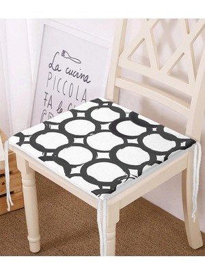 Rem Home Rengirenk Dekoratif Sandalye Minderi Modern 40 x 40 cm Mutfak Balkon Oturma Minderi