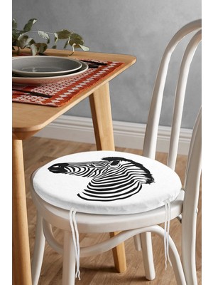 Rem Home Rengirenk Dekoratif Sandalye Minderi Modern Yuvarlak 40 x 40 cm Mutfak Balkon Oturma Minderi