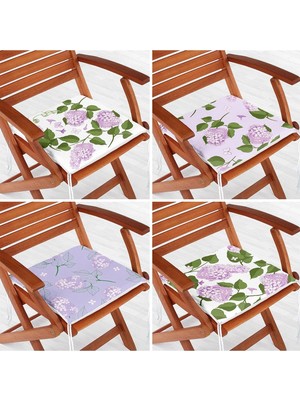 Rem Home Rengirenk Dekoratif Sandalye Minderi Modern 40 x 40 cm Mutfak Balkon Oturma Minderi