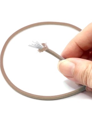 Bej Renk 5 Metre 2 mm Yuvarlak Lastik