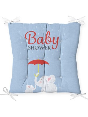 Rem Home Rengirenk Dekoratif Sandalye Minderi Sarı 40 x 40 cm Mutfak Balkon Oturma Minderi