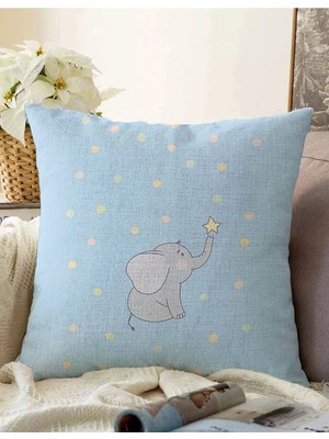 Rem Home Rengirenk Dekoratif Kırlent Kılıfı Sarı 43 x 43 cm Salon Koltuk Kanepe Yastık Kılıfı