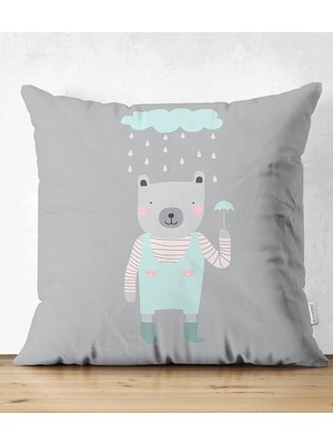 Rem Home Rengirenk Dekoratif Kırlent Kılıfı Sarı 43 x 43 cm Salon Koltuk Kanepe Yastık Kılıfı