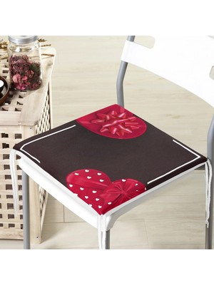 Rem Home Rengirenk Dekoratif Sandalye Minderi Sarı Modern 40 x 40 cm Mutfak Balkon Oturma Minderi