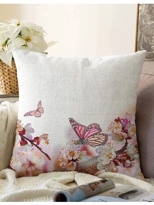 Rem Home Rengirenk Dekoratif Kırlent Kılıfı Modern 43 x 43 cm Salon Koltuk Kanepe Yastık Kılıfı