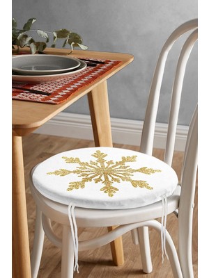 Rem Home Rengirenk Dekoratif Sandalye Minderi Modern Yuvarlak 40 x 40 cm Mutfak Balkon Oturma Minderi