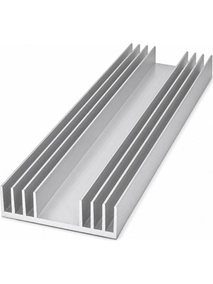 Alüminyum Soğutucu Blok 19X80MM Isı Emici 1 Metre LED Aydınlatma Devre Soğutma Profil Kanal Eloksallı 2134
