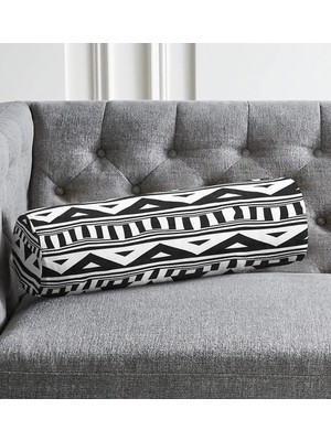 Rem Home Rengirenk Dekoratif Kırlent Kılıfı Sarı Etnik 60 x 20 cm Salon Koltuk Kanepe Yastık Kılıfı