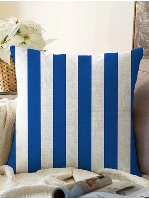 Rem Home Rengirenk Dekoratif Kırlent Kılıfı Beyaz Düz 43 x 43 cm Salon Koltuk Kanepe Yastık Kılıfı