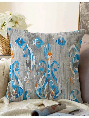 Rem Home Rengirenk Dekoratif Kırlent Kılıfı Modern 43 x 43 cm Salon Koltuk Kanepe Yastık Kılıfı