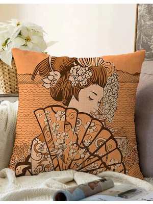 Rem Home Rengirenk Dekoratif Kırlent Kılıfı Modern 43 x 43 cm Salon Koltuk Kanepe Yastık Kılıfı