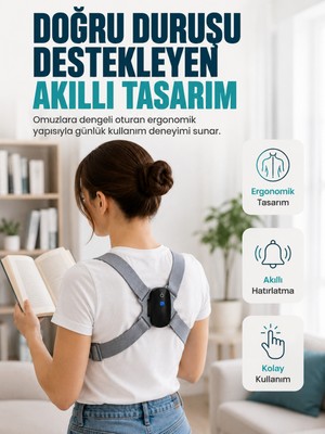 Zenviaa Titreşim Uyarılı Akıllı Düzeltici Günlük Kullanıma Uygun Dik Duruş Cihazı Zenviaa