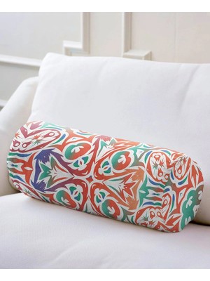 Rem Home Rengirenk Dekoratif Kırlent Kılıfı Beyaz Modern 60 x 20 cm Salon Koltuk Kanepe Yastık Kılıfı