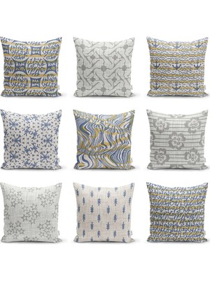 Rem Home Rengirenk Dekoratif Kırlent Kılıfı 43 x 43 cm Salon Koltuk Kanepe Yastık Kılıfı