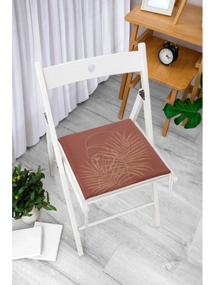 Rem Home Rengirenk Dekoratif Sandalye Minderi Modern 40 x 40 cm Mutfak Balkon Oturma Minderi
