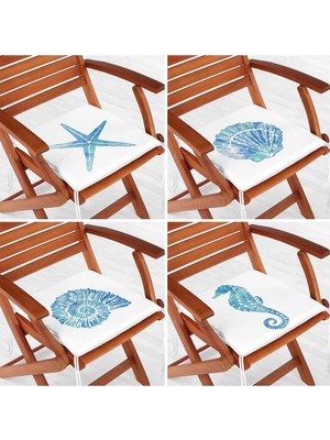 Rem Home Rengirenk Dekoratif Sandalye Minderi 40 x 40 cm Mutfak Balkon Oturma Minderi