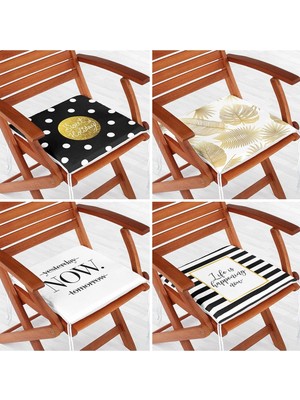 Rem Home Rengirenk Dekoratif Sandalye Minderi Modern 40 x 40 cm Mutfak Balkon Oturma Minderi