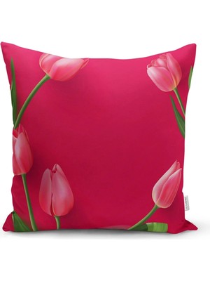 Rem Home Rengirenk Dekoratif Kırlent Kılıfı Sarı Modern 43 x 43 cm Salon Koltuk Kanepe Yastık Kılıfı