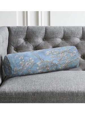 Rem Home Rengirenk Dekoratif Kırlent Kılıfı Mavi 60 x 20 cm Salon Koltuk Kanepe Yastık Kılıfı