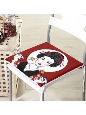 Rem Home Rengirenk Dekoratif Sandalye Minderi Modern 40 x 40 cm Mutfak Balkon Oturma Minderi