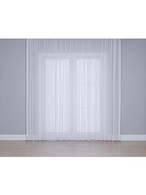 Gauze Fabric Design Keten Plus Tül Perde (Optik Beyaz, 200 x 260)
