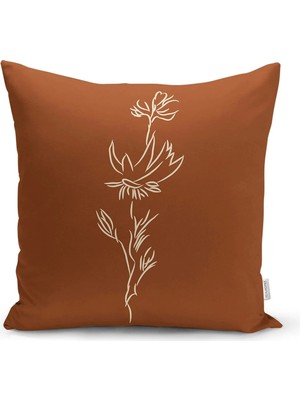 Rem Home Rengirenk Dekoratif Kırlent Kılıfı Minimal 43 x 43 cm Salon Koltuk Kanepe Yastık Kılıfı
