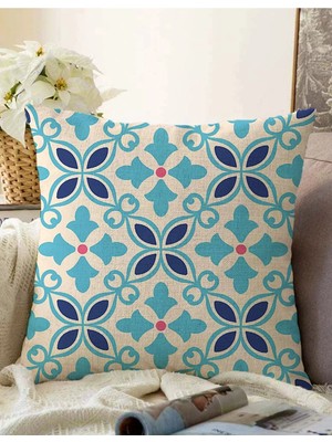 Rem Home Rengirenk Dekoratif Kırlent Kılıfı Modern 43 x 43 cm Salon Koltuk Kanepe Yastık Kılıfı