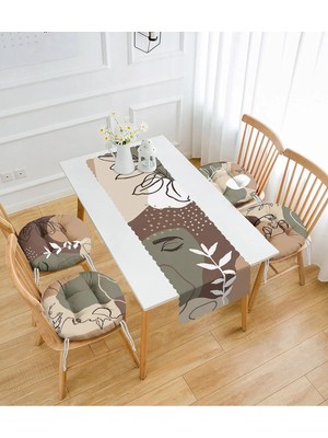 Rem Home Rengirenk Dekoratif Sandalye Minderi Sarı Yuvarlak 45 x 140 cm Mutfak Balkon Oturma Minderi